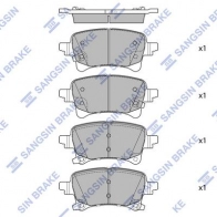 Тормозные колодки дисковые SANGSIN SP4435 GZ P49 1439856950