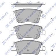 Тормозные колодки дисковые SANGSIN NA 6GI 1439857004 SP4511