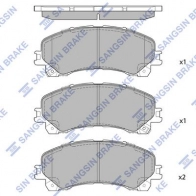 Тормозные колодки дисковые SANGSIN 7H Z9G3 1439857025 SP4559