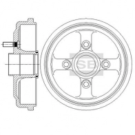Тормозной барабан SANGSIN Chevrolet Aveo (T250) 1 Седан 1.6 105 л.с. 2008 – 2012 SD3046 Y0D3 L