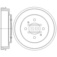 Тормозной барабан SANGSIN SD4319 I6RCEX K Mitsubishi