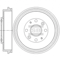 Тормозной барабан SANGSIN Mazda 323 (BJ) 6 Хэтчбек 2.0 131 л.с. 2001 – 2004 C1B 2ML SD4409