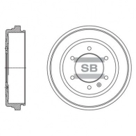 Тормозной барабан SANGSIN SD4508 6RD 9NW4 Isuzu