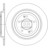 Тормозной диск SANGSIN 5 7NT1R SD1152 1439913900