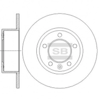 Тормозной диск SANGSIN SD3075 Nissan NV400 (X62) 1 Автобус 2.3 dCi 160 163 л.с. 2014 – 2016 4WI 76NH