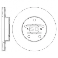 Тормозной диск SANGSIN SD4050 GTI8N M 1420582386