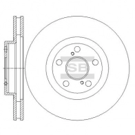 Тормозной диск SANGSIN Toyota Corolla (E150) 10 Седан 1.8 (ZZE142) 132 л.с. 2007 – 2014 SD4066 FYGVCV Z