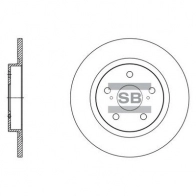 Тормозной диск SANGSIN SD4084 Toyota Avensis (T270) 3 Универсал 2.0 D 4D (WWT271) 143 л.с. 2015 – наст. время IKMWZ R