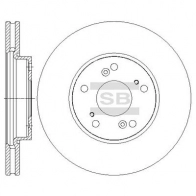 Тормозной диск SANGSIN SD4116 U73 6PB Honda Accord 7 (CL, CN) Седан 2.4 i 16V 156 л.с. 2003 – 2008