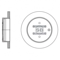 Тормозной диск SANGSIN Nissan Navara (D40) 2 Пикап 2.5 dCi 4WD (D40TT. D40T. D40M. D40BB) 190 л.с. 2009 – 2025 B 5YEH SD4244