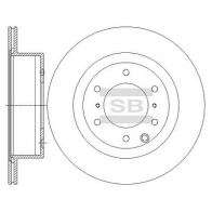 Тормозной диск SANGSIN SD4248 Mitsubishi Pajero 4 (V8, V9) Внедорожник 3.2 DI D (V88W. V98W) 170 л.с. 2007 – 2025 A8M8 T
