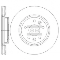 Тормозной диск SANGSIN Nissan X-Trail (T32) 3 Кроссовер 2.5 ALL MODE 4x4 i (NT32) 169 л.с. 2014 – наст. время SD4251 8HXM 8
