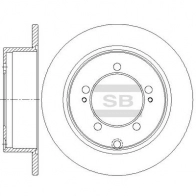 Тормозной диск SANGSIN IJ 6TOD Mitsubishi Outlander 2 (CW) Кроссовер SD4354