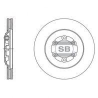 Тормозной диск SANGSIN E5RT7 1 SD4506 Chevrolet TrailBlazer 2 (GMT31UX) Внедорожник 3.6 LTZ V6 4WD 277 л.с. 2014 – наст. время