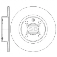 Тормозной диск SANGSIN SD5122 5STK 0 Opel Corsa (C) 3 Хэтчбек 1.3 CDTI (F08. F68) 70 л.с. 2003 – 2009