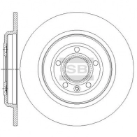 Тормозной диск SANGSIN Ford Explorer 5 (D4, U502) Внедорожник 3.5 4WD 294 л.с. 2010 – 2020 SD5319 YHX6 7