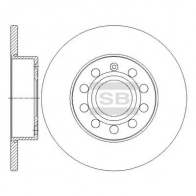 Тормозной диск SANGSIN 03AX4U R SD5407 Volkswagen Jetta 5 (A5, 1K2) Седан 2.5 170 л.с. 2008 – 2010
