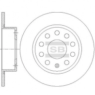 Тормозной диск SANGSIN S 8CRT Skoda Octavia (A8, NX5) 4 Универсал 2.0 TDI 4x4 150 л.с. 2020 – 2025 SD5413