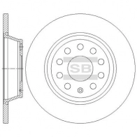 Тормозной диск SANGSIN SD5414 0 Z4EK Seat Alhambra (7N) 2 Минивэн 2.0 TDI 177 л.с. 2012 – наст. время