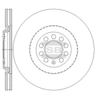 Тормозной диск SANGSIN Volkswagen Golf 4 (1J1) Хэтчбек 2.8 GTI 200 л.с. 2002 – 2003 SD5439 6M5F2 GR