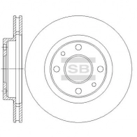 Тормозной диск SANGSIN Lada 2111 (111) 1 Универсал 1.5 16V 95 л.с. 1995 – 2002 SD5802 YL3 4BVJ