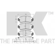 Тормозные колодки дисковые, комплект NK WVA 20661/18 1237999 UJBIKX3 221814