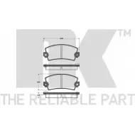 Тормозные колодки дисковые, комплект NK 203 34 223908 1238728 RZF88V5