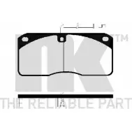 Тормозные колодки дисковые, комплект NK 1239087 224814 29 039 M2JQX1J