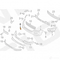 Заглушка крюка в бампер передний 2016> SIGNEDA B8B HIH 1438048642 PFD99251CA