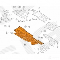 Защита днища правый SIGNEDA 8M7 M0 1438055484 PFD99304AR