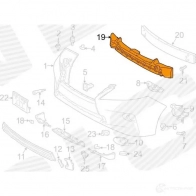 Уплотнитель бампера передний 2012> SIGNEDA PTY04433EA 1438102091 AQ XUT