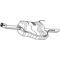 Глушитель KLOKKERHOLM 185-307 Opel Astra (G) 2 Универсал 1.7 CDTI (F35) 80 л.с. 2003 – 2009 7 KJWN38