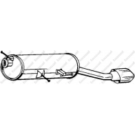 Глушитель KLOKKERHOLM NO0 QRL Peugeot 307 1 (3B, PF2) Кабриолет 1.6 16V 110 л.с. 2003 – 2009 190-169