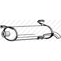 Глушитель KLOKKERHOLM 190-219 Peugeot 306 1 (7A, 7C, N3, N5) Хэтчбек 2.0 16V 135 л.с. 1997 – 2000 DSJ NY52