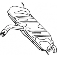 Глушитель KLOKKERHOLM Volkswagen Touran (1T1, 1T2) 1 Минивэн 1.6 102 л.с. 2003 – 2010 UJ1CGU M 233-581