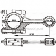 Шатун AUTOWELT V KLFC CR-34007 1441178742 - Изображение 3