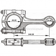 Шатун AUTOWELT 1441177624 QC YD7A1 CR-33003 - Изображение 3