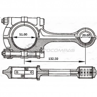 Шатун AUTOWELT 1441178689 86MOCA L CR-34005 - Изображение 3