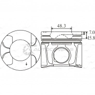 Поршень AUTOWELT 1441179218 PN-34780 XB WU7