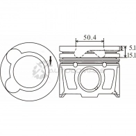 Поршень 0.60 AUTOWELT PN-57091 022A 5SN 1441178372