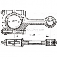 Шатун AUTOWELT CR-34001 1441178976 U 6VB2H - Изображение 3