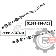 Сайлентблок переднего продольного рычага (внешний) R8 0NW 0VO 1441275092 R851391-S84-A01 - Изображение 2