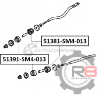 Сайлентблок переднего продольного рычага (внешний) R8 R851391-SM4-013 3 OON8 1441275101 - Изображение 2