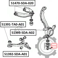 Сайлентблок переднего нижнего рычага (передний) R8 R851391-TA0-A01 1441275102 B1L2 MOE - Изображение 2
