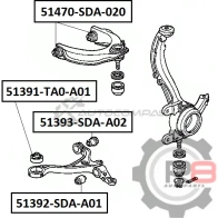 Сайлентблок переднего нижнего рычага (внешний) R8 1441275106 R851392-SDA-A01 YQI3 EK - Изображение 2