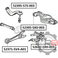 Сайлентблок заднего поперечного рычага (с шаровой) R8 R852395-S7S-003 1441275233 JS7 6D - Изображение 2