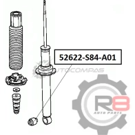 Сайлентблок заднего амортизатора R8 1441275242 K98 JMGA R852622-S84-A01 - Изображение 2