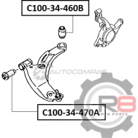 Сайлентблок переднего нижнего рычага (задний) R8 1441275420 R8C100-34-460B 258O4 O - Изображение 2
