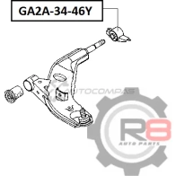 Сайлентблок переднего нижнего рычага (задний) левый в сборе R8 1441275464 R8GA2A-34-46Y J IU5S0G - Изображение 2