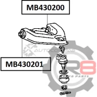 Сайлентблок переднего верхнего рычага (задний) R8 COWO58 L 1441275493 R8MB430200 - Изображение 2